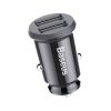 Baseus Grain 2x USB 5V 3.1A autós töltő (fekete)