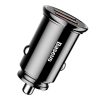 Baseus Circular autós gyorstöltő 2xUSB, QC 3.0, 5A, 30W (fekete)