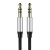Baseus Yiven AUX 3,5 mm mini jack audio kábel, 1m (fekete-ezüst)