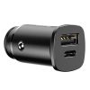 Baseus Square PPS QC4.0 / PD3.0 5A 30W autós töltő (fekete)