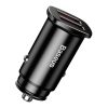 Baseus Square 2xUSB QC3.0 5A 30W autós töltő (fekete)