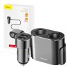 Baseus 2xUSB szivargyújtó elosztó, 3,1A, 100W (fekete)