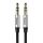 Baseus Yiven AUX 3,5 mm mini jack audio kábel, 1,5 m (fekete-ezüst)