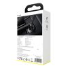 Baseus autós töltő kijelzővel, 2x USB, 4,8A, 24W (szürke)