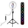 Puluz 1.1m állvány RGBW LED világítással 26cm vlog / stream / okostelefon PKT3044