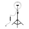 Puluz 1.1m állvány RGBW LED világítással 26cm vlog / stream / okostelefon PKT3044