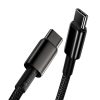 Baseus Tungsten Gold USB-C-USB-C kábel, 100 W, 2 m (fekete)