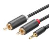 UGREEN AV102 2x RCA kábel (Cinch) jack 3.5 mm 5m (fekete)