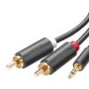 UGREEN AV102 2x RCA kábel (Cinch) jack 3.5 mm 5m (fekete)
