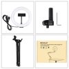 Gyűrűs lámpa / asztali állvány klipsz Puluz LED 20 cm vlog / stream telefonon PKT3089B