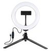 Puluz 20cm LED gyűrűs lámpa / állvány telefontartóval PKT3073B
