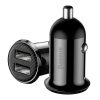 Baseus Grain Pro 2x USB 4.8A autós töltő (fekete)