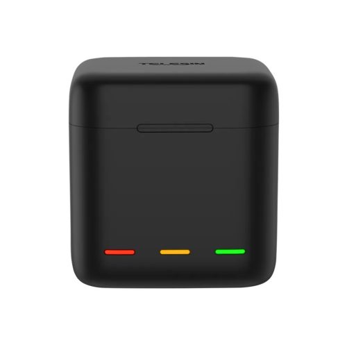 Telesin háromcsatornás töltődoboz GoPro Hero 12 / Hero 11 / Hero 10 / Hero 9 kamerákhoz