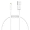 Baseus Superior Series USB-Lightning kábel, 2,4A, 0,25 m (fehér)