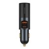 Baseus Share Together Gyors autós töltő szivargyújtó aljzattal, 2x USB, 120 W (szürke)
