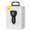 Baseus Superme autós töltő, USB, USB-C, 100 W (fekete)