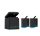 Telesin Box háromcsatornás töltő GoPro Hero 5/6/7/8 + 2 akkumulátorhoz (GP-BNC-801)