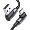 UGREEN US176 USB-USB-C ferde kábel, 3A, 1m (fekete)