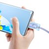 Baseus Crystal Shine USB USB-C kábel, 5A, 1,2m (lila)