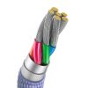 Baseus Crystal Shine USB USB-C kábel, 5A, 1,2m (lila)