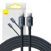 USB-C-USB-C Baseus Crystal Shine kábel, 100W, 1,2m (fekete)