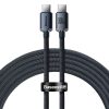 USB-C-USB-C Baseus Crystal Shine kábel, 100W, 1,2m (fekete)