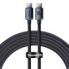 USB-C-USB-C Baseus Crystal Shine kábel, 100W, 1,2m (fekete)
