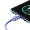 Baseus Crystal Shine USB-C USB-C kábel, 100W, 2m (lila)
