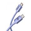 Baseus Crystal Shine USB-C USB-C kábel, 100W, 2m (lila)