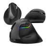 Delux M618 Mini BT+2.4G RGB 4000DPI vezeték nélküli ergonomikus egér (fekete)