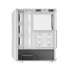 Darkflash DK151 LED-es számítógépház + 3 RGB ventilátor (fehér)