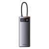 Hub 7w1 Baseus Metal Gleam sorozat, USB-C do 3x USB 3.0 + 2x HDMI + USB-C PD + Ethernet RJ45