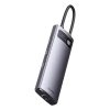 Hub 7w1 Baseus Metal Gleam sorozat, USB-C do 3x USB 3.0 + 2x HDMI + USB-C PD + Ethernet RJ45