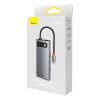 Hub 7w1 Baseus Metal Gleam sorozat, USB-C do 3x USB 3.0 + 2x HDMI + USB-C PD + Ethernet RJ45