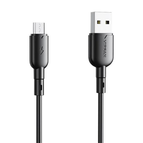 USB-Micro USB kábel Vipfan Colorful X11, 3A, 1m (fekete)