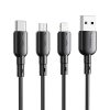 USB-Micro USB kábel Vipfan Colorful X11, 3A, 1m (fekete)