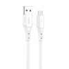 USB-Micro USB kábel Vipfan Colorful X12, 3A, 1m (fehér)