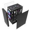 Darkflash A290 számítógépház + 3 RGB ventilátor (fekete)