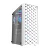 Darkflash DK351 számítógépház + 4 RGB ventilátor (fehér)