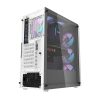 Darkflash DK351 számítógépház + 4 RGB ventilátor (fehér)