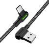 USB-ről USB-C-re hajlított kábel Mcdodo CA-5280 LED, 1,8m (fekete)