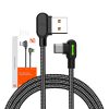 USB-ről USB-C-re hajlított kábel Mcdodo CA-5280 LED, 1,8m (fekete)