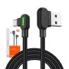 USB-Micro USB szögletes kábel Mcdodo CA-5280 LED, 1.2m (fekete)