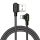 USB Lightning szögletes kábel Mcdodo CA-4671 LED, 1,2m (fekete)