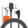USB Lightning szögletes kábel Mcdodo CA-4671 LED, 1,2m (fekete)