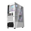 Darkflash A290 számítógépház + 3 RGB ventilátor (fehér)