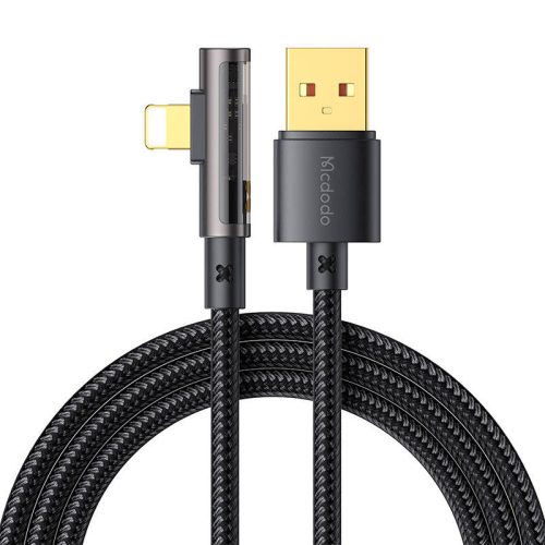 Prisma USB-ről villámra csatlakozó szögkábel Mcdodo CA-3511,1.8m (fekete)
