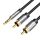 Kábel 2xRCA (Cinch) jack 3.5mm Vention BCFBD 0.5m (fekete)