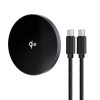 FORCELL F-ENERGY Smart Charge Qi2 15W wireless charger with 150cm detachable cable MagSafe kompatibilis silver