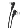 Foneng X70 USB-Micro USB ferde kábel, 3A, 1m (fekete)